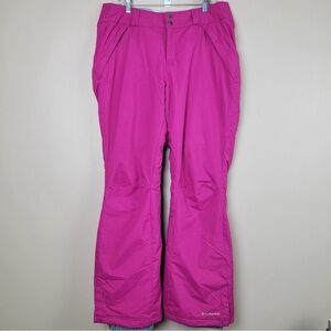 Women’s Columbia Fuchsia/Pink Snowboard/Ski Waterproof Snow Pants Sz L